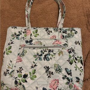 Seawater Blooms Vera Bradley Quilted Tote Bag
